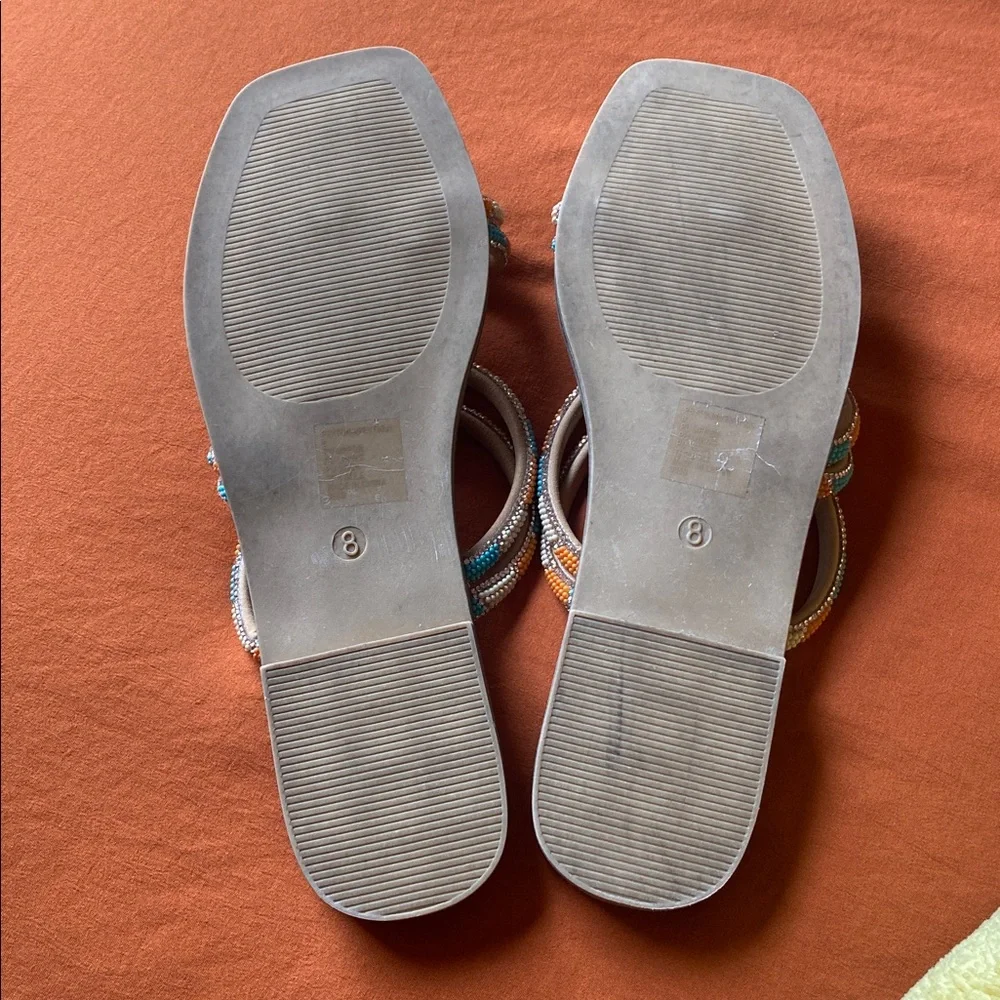 Madden Girl Multicolor Beaded Strappy Sandals - Picture 4 of 4